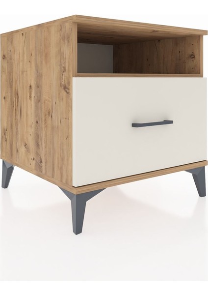 Kronos Komodin Tek Raflı Tek Çekmeceli 60X59X64 Çam-Aytaşı fırsatları