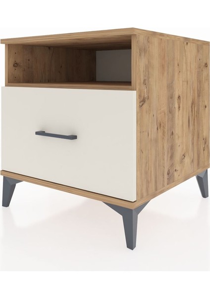 Kronos Komodin Tek Raflı Tek Çekmeceli 60X59X64 Çam-Aytaşı indirimleri