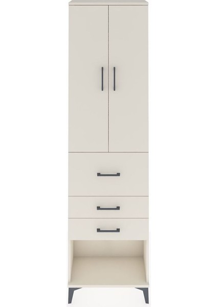Arges Dolap 2 Raflı 3 Çekmeceli 2 Kapaklı 60X30X221 Aytaşı-Aytaşı