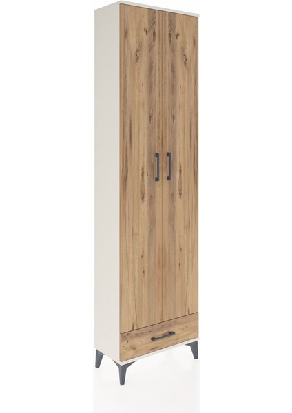 Arges Dolap 5 Raflı Tek Çekmeceli 2 Kapaklı 60X30X221 Aytaşı-Çam fiyatları