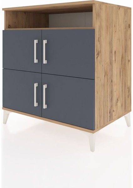 Kronos Şifonyer 4 Raflı 4 Kapaklı 88X59X96 Çam-Antrasit modelleri