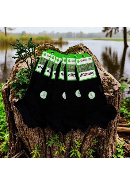 Erkek Bambu Dikişsiz Kokulu Patik Çorap Siyah 6'lı ve 12'li modelleri