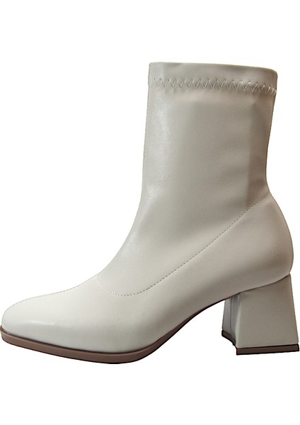 Streç Kalın Topuklu Kadın Bot modelleri