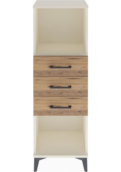 Arges Dolap Tek Raflı 3 Çekmeceli 44X30X134 Aytaşı-Çam