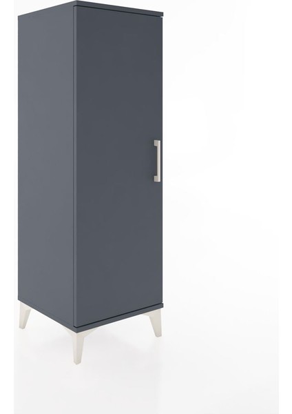 Hyperion Dolap Tek Kapaklı Tek Askılı 44X44X134 Antrasit-Antrasit fiyatları