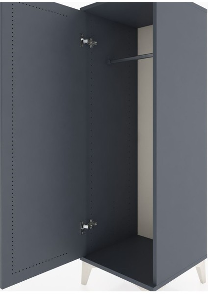 Hyperion Dolap Tek Kapaklı Tek Askılı 44X44X134 Antrasit-Antrasit indirimleri