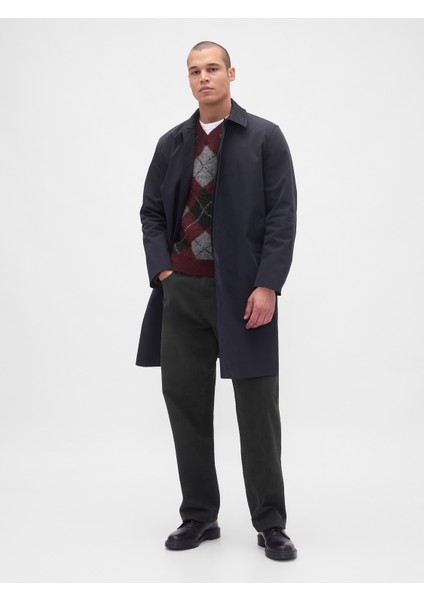 Erkek Kırmızı Brushed V Yaka Kazak indirimleri