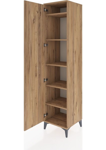 Hyperion Dolap 5 Raflı Tek Kapaklı 44X44X195 Çam-Çam fırsatları