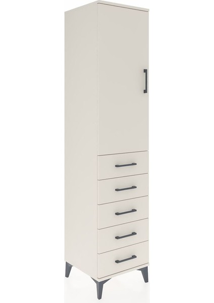 Hyperion Dolap Tek Raflı 5 Çekmeceli Tek Askılı 44X44X195 Aytaşı-Aytaşı fiyatları