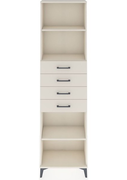 Arges Dolap 3 Raflı 4 Çekmeceli 60X30X221 Aytaşı-Aytaşı