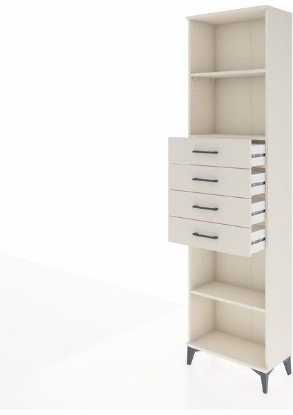 Arges Dolap 3 Raflı 4 Çekmeceli 60X30X221 Aytaşı-Aytaşı fırsatları