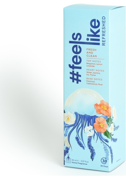 #feelslike Refreshed | Bergamot, Lavanta ve Limon Aromalı - Ferahlatıcı ve Doğal Oda Kokusu - 50ML modelleri
