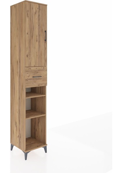 Hyperion Dolap 5 Raflı Tek Çekmeceli Tek Kapaklı 44X44X243 Çam-Çam fiyatları