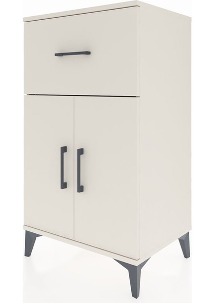 Hyperion Komodin Tek Raflı Tek Çekmeceli 2 Kapaklı 60X44X106 Aytaşı-Aytaşı modelleri