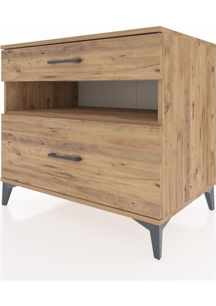 Kronos Şifonyer Tek Raflı 2 Çekmeceli 88X59X80 Çam-Çam modelleri