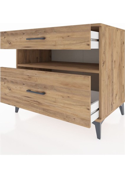 Kronos Şifonyer Tek Raflı 2 Çekmeceli 88X59X80 Çam-Çam fırsatları