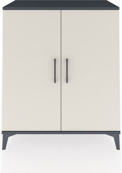 Hyperion Şifonyer 2 Kapaklı 88X44X106 Antrasit-Aytaşı