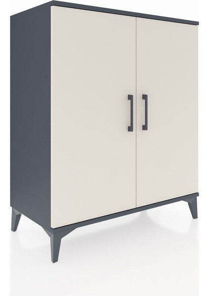 Hyperion Şifonyer 2 Kapaklı 88X44X106 Antrasit-Aytaşı fiyatları