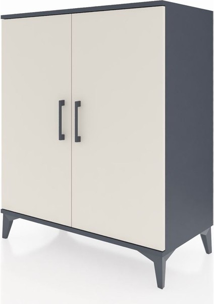 Hyperion Şifonyer 2 Kapaklı 88X44X106 Antrasit-Aytaşı modelleri