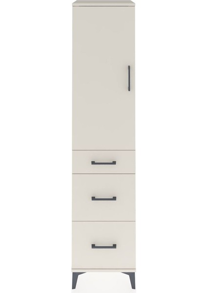 Hyperion Dolap Tek Raflı 3 Çekmeceli Tek Askılı 44X44X195 Aytaşı-Aytaşı