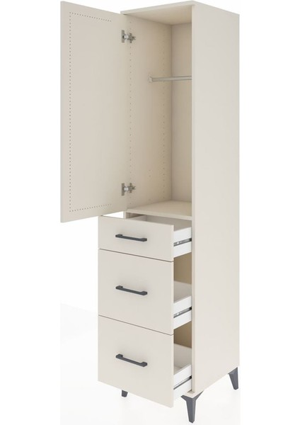 Hyperion Dolap Tek Raflı 3 Çekmeceli Tek Askılı 44X44X195 Aytaşı-Aytaşı fırsatları