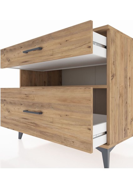 Kronos Şifonyer Tek Raflı 2 Çekmeceli 88X59X80 Çam-Çam indirimleri