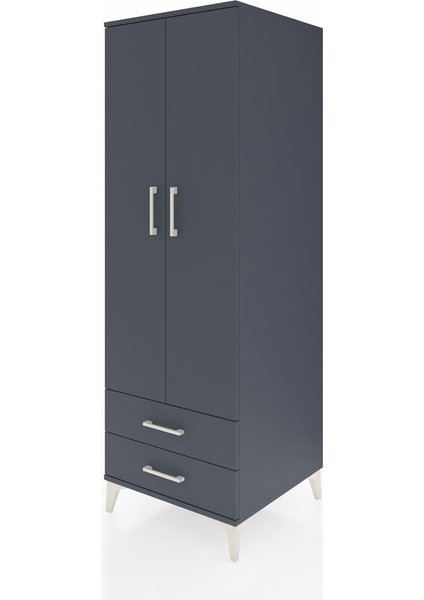Kronos Dolap 4 Raflı 2 Çekmeceli 2 Kapaklı 60X59X182 Antrasit-Antrasit modelleri