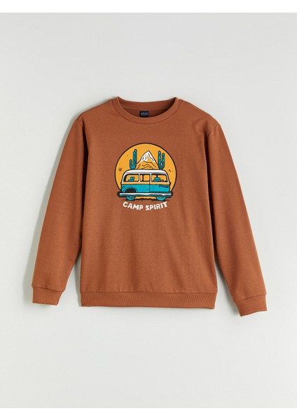 Yeni Sezon Bisiklet Yaka Erkek Çocuk Sweatshirt