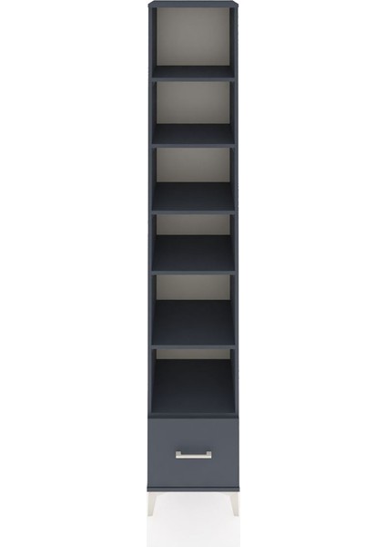 Hyperion Dolap 6 Raflı Tek Çekmeceli 44X44X243 Antrasit-Antrasit