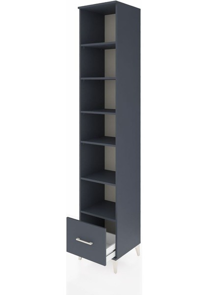Hyperion Dolap 6 Raflı Tek Çekmeceli 44X44X243 Antrasit-Antrasit fırsatları