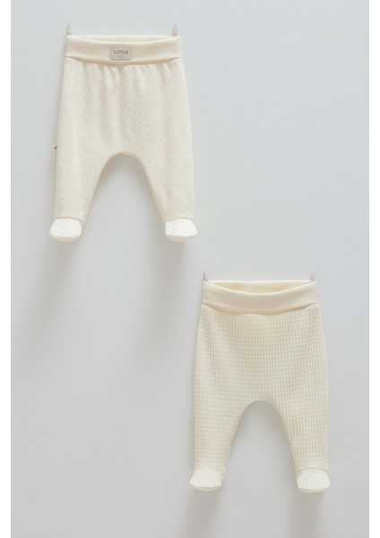 Soft Colour Patikli Ikili Pantolon - Caramell - APU1594 - Ekru - 1 - 3 Ay - APU1594-EKRU-1 - 3 Ay Ekru