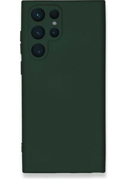 CPT16 Samsung Galaxy S24 Ultra Kılıf Nano Içi Kadife Silikon - Koyu Yeşil