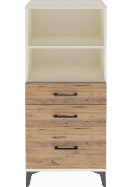 Arges Dolap 2 Raflı 3 Çekmeceli 60X30X134 Aytaşı-Çam