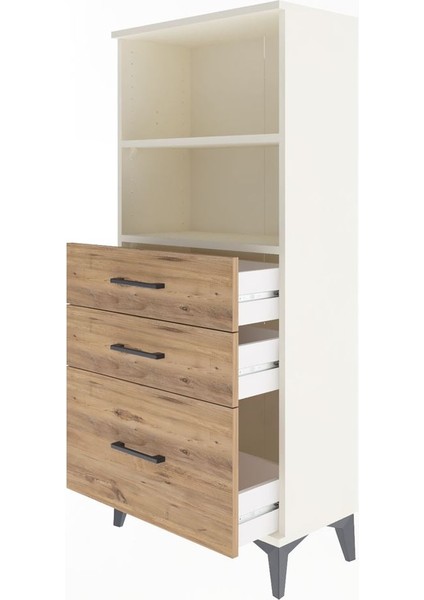 Arges Dolap 2 Raflı 3 Çekmeceli 60X30X134 Aytaşı-Çam fırsatları