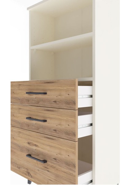 Arges Dolap 2 Raflı 3 Çekmeceli 60X30X134 Aytaşı-Çam indirimleri