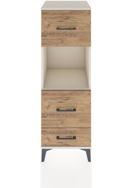 Hyperion Dolap Tek Raflı 3 Çekmeceli 44X44X134 Aytaşı-Çam