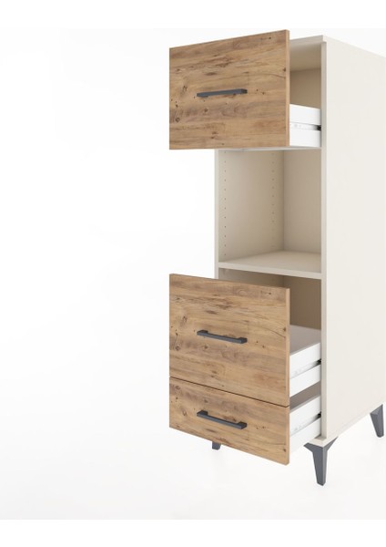 Hyperion Dolap Tek Raflı 3 Çekmeceli 44X44X134 Aytaşı-Çam fırsatları