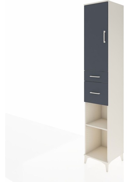 Hyperion Dolap 4 Raflı 2 Çekmeceli Tek Kapaklı 44X44X243 Aytaşı-Antrasit modelleri