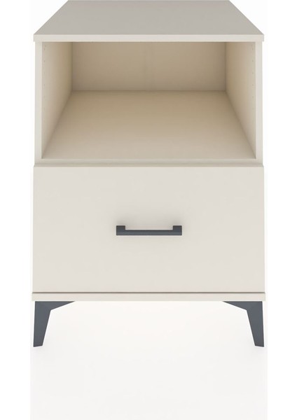 Kronos Komodin Tek Raflı Tek Çekmeceli 60X59X80 Aytaşı-Aytaşı