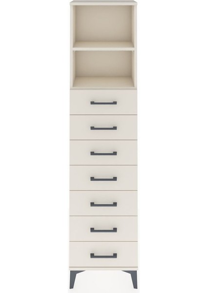 Arges Dolap 2 Raflı 7 Çekmeceli 44X30X182 Aytaşı-Aytaşı