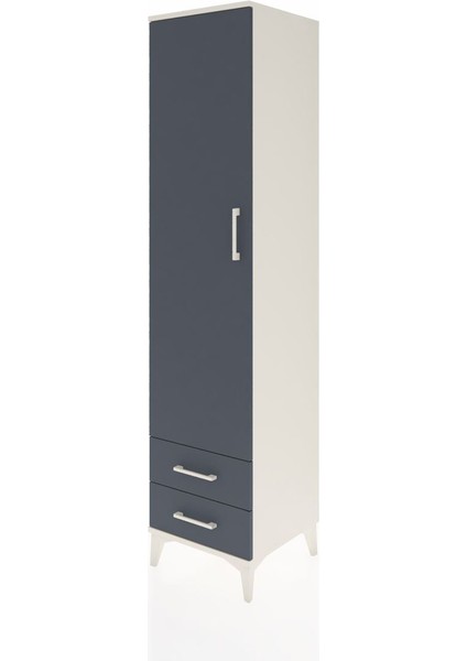 Hyperion Dolap 5 Raflı 2 Çekmeceli Tek Kapaklı 44X44X195 Aytaşı-Antrasit modelleri