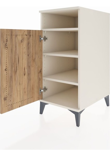 Kronos Komodin 3 Raflı Tek Kapaklı 44X59X96 Aytaşı-Çam fırsatları