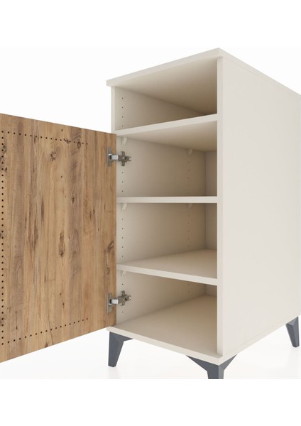 Kronos Komodin 3 Raflı Tek Kapaklı 44X59X96 Aytaşı-Çam indirimleri