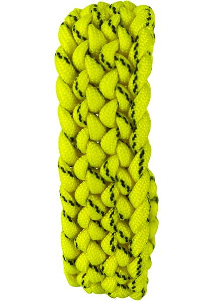 Sarı Üstü Siyah Noktalı Geniş Örgü Paracord Bileklik