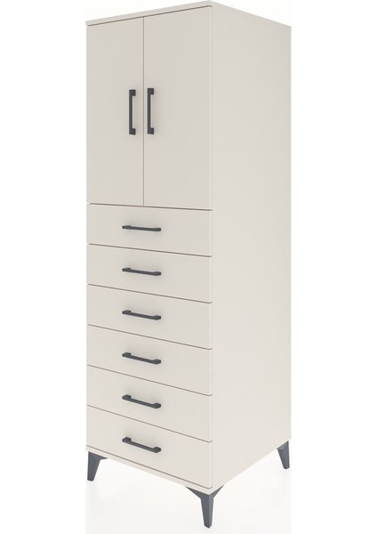 Kronos Dolap Tek Raflı 6 Çekmeceli 2 Kapaklı 60X59X182 Aytaşı-Aytaşı modelleri