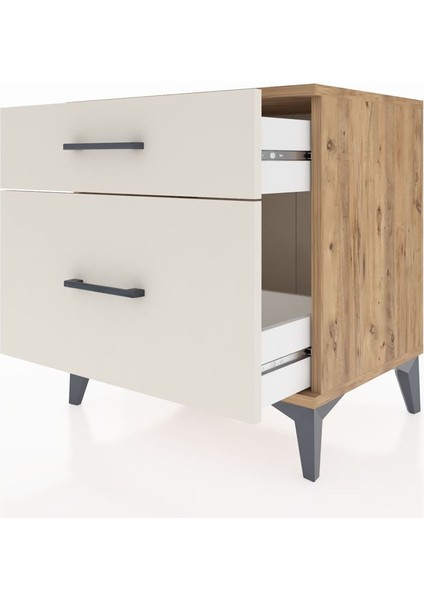 Hyperion Komodin 2 Çekmeceli 60X44X64 Çam-Aytaşı fırsatları