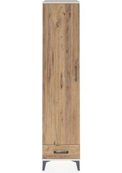 Hyperion Dolap 5 Raflı Tek Çekmeceli Tek Kapaklı 44X44X195 Aytaşı-Çam