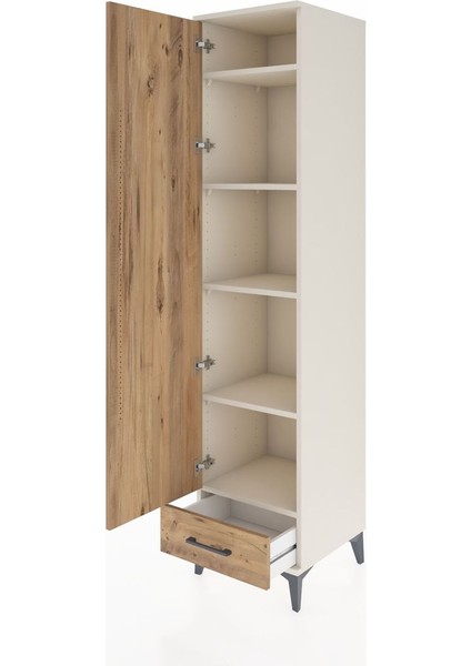 Hyperion Dolap 5 Raflı Tek Çekmeceli Tek Kapaklı 44X44X195 Aytaşı-Çam fırsatları