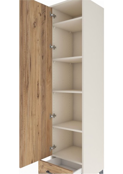 Hyperion Dolap 5 Raflı Tek Çekmeceli Tek Kapaklı 44X44X195 Aytaşı-Çam indirimleri