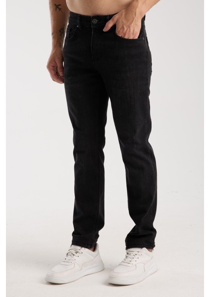 Streç Dar Paça Erkek Kot Pantolon - Esnek Likralı Slim Fit Jean - Konforlu Pamuklu Kumaş indirimleri